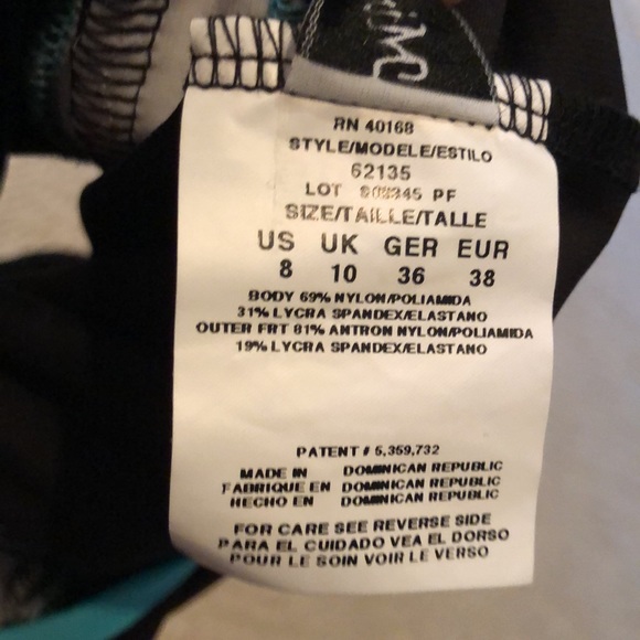 NWOT Miracle Brands Slimming Control High Neck Keyhole back 1pc Swimsuit - Picture 15 of 16